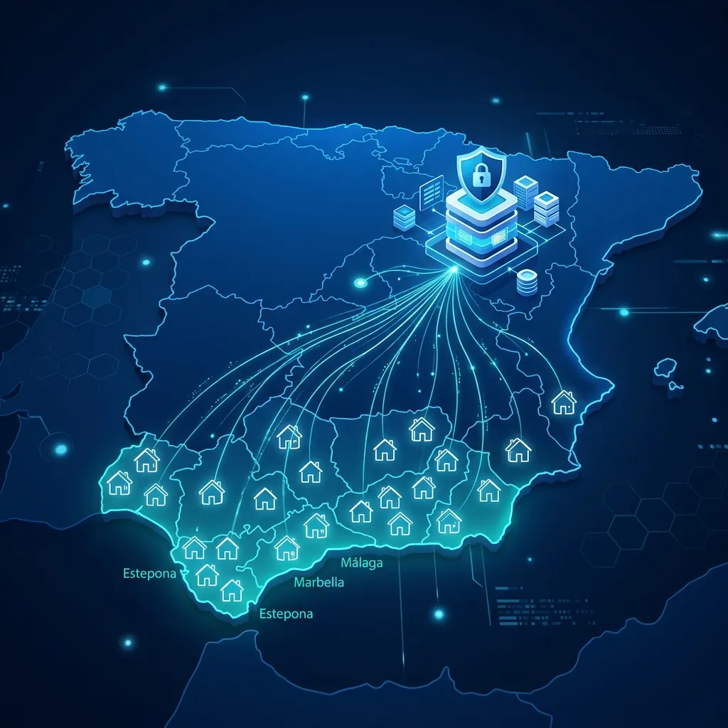Mapa conceptual del sistema MLS de propiedades inmobiliarias en España